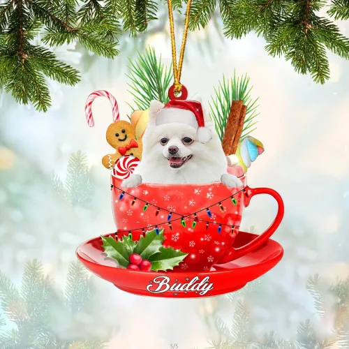 Miniatura 47 de Alaskan Malamute - Adorno acrílico personalizado para perro en taza, adorno de Navidad personalizado para perro 2023, decoración de árbol