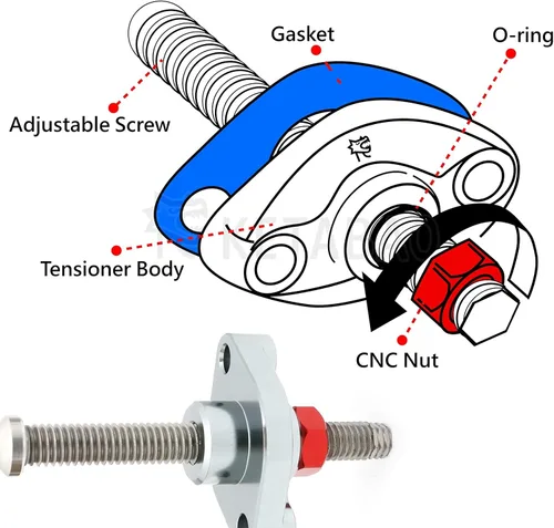 Miniatura 5 de KETABAO Tensor de cadena de leva manual ajustable CCT compatible con YZF R1 1000 1999-2003 2000 2001 2002 (titanio)