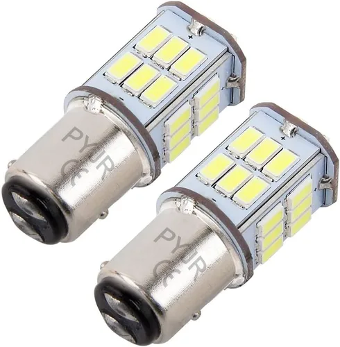 Bombilla LED 1157 blanca, bombilla LED Bay15d 12V 5W, DC10-30V 6000K 800 lm para luz de cola/freno, luz de respaldo, para coche, RV, remolque,