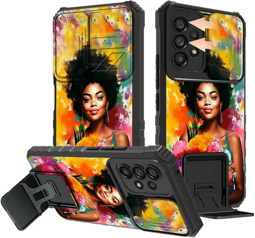 Miniatura 22 de Rossy Funda para Samsung Galaxy S22 Ultra para Samsung S22 Ultra con cubierta deslizante para cámara con función atril, funda híbrida de doble capa