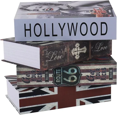 Miniatura 8 de Caja de almacenamiento segura con libro de diversión, código de estilo de amor, 9.5 x 6 x 2.2 pulgadas Caja fuerte secreta del diccionario