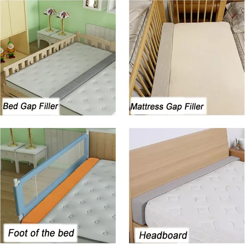 Miniatura 5 de Relleno de espacio de puente de cama de tamaño personalizado, conector de sofá, extensor de colchón para cama individual/Queen/King, cojín