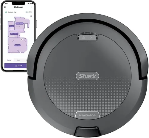 Miniatura 10 de Aspiradora robot Shark Navigator con base autovaciante sin bolsa de 30 días de capacidad, potente succión, navegación SmartPath, cepillo
