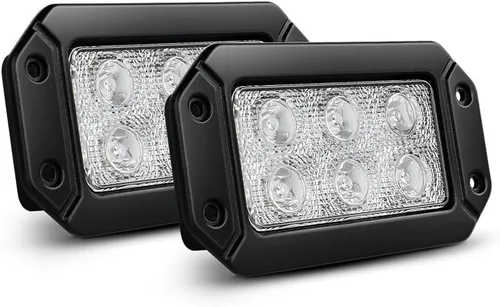 Miniatura 15 de Nilight Disparador lateral LED amarillo 2 unidades 6.5 pulgadas 60W haz de inundación para conducción fuera de carretera niebla barra de luz