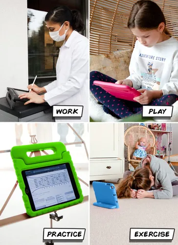 Miniatura 8 de Cooper Dynamo - Funda protectora resistente para Samsung Tab A 10.1 (2016) T580 T585 solo Funda a prueba de niños con soporte, asa, protector