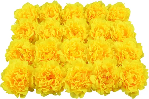 Miniatura 13 de 20 Piezas Flores Artificiales Peonías, Peonías Falsas de Seda de 5" con Tallos de 6" Sin Hoja, Flores de Peonías Sintéticas para Decoración