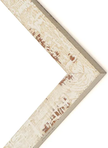 Miniatura 2 de Marco A4 blanco rústico de casa de campo – Marco de madera de 8.25 x 11.75 pulgadas – Marco de fotos A4 de madera Shabby Chic para obras de arte