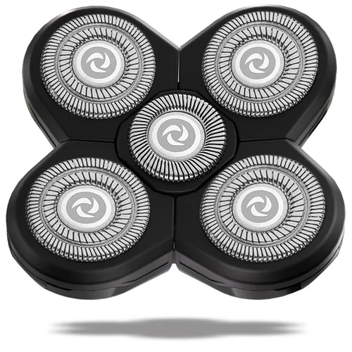 Cabezales de repuesto para afeitadora de cabeza magnéticas, 7 cuchillas, compatibles con Freebird Shaver y otras marcas (negro5)