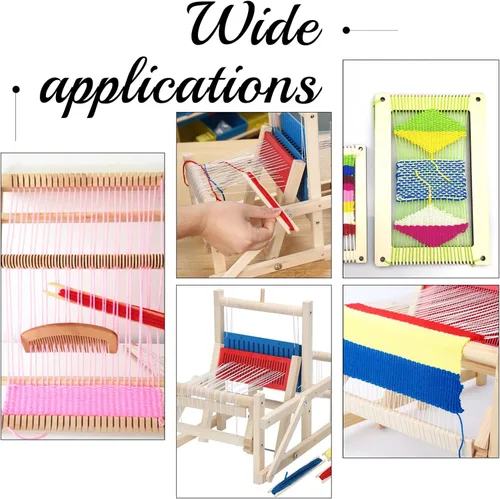 Miniatura 5 de NBEADS Kit de herramientas de tejido, incluye 1 lanzadera de telares de madera y 1 pieza de accesorios de máquina de telar de peine de madera
