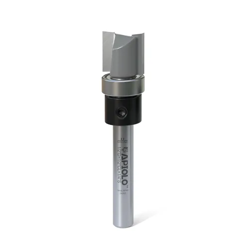 Broca de enrutador de patrón profesional con vástago de 1/4 de pulgada, diámetro de corte de 1/2 pulgada, longitud de corte de 1/2 pulgada, broca de