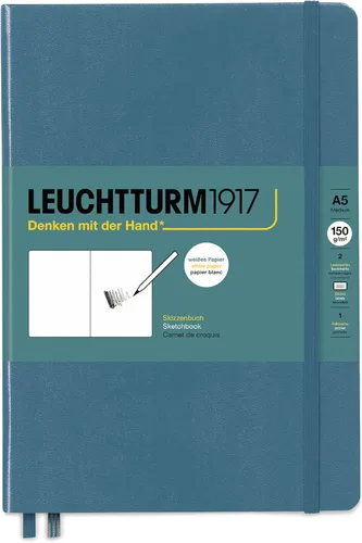 Miniatura 11 de Leuchtturm1917 - Cuaderno mediano de tapa dura para bocetos (negro) - 112 páginas de papel de 150 g/m²