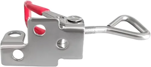 Miniatura 7 de Abrazadera de pestillo de palanca 4002 con orificio de bloqueo, acero inoxidable 304 ajustable resistente para gabinete de ahumador, caja