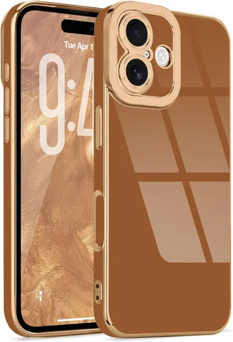 Miniatura 39 de Lafunda Diseñada para iPhone 13 Pro, fundas lujosas con chapado lindo para mujeres y niñas, elegante borde dorado, a prueba de golpes, TPU con funda