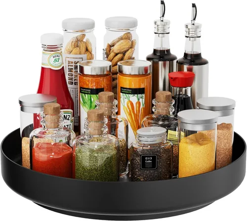 Miniatura 8 de Organizador Giratorio Ovicar Lazy Susan - Estante Giratorio de Especias de Metal de 11 Pulgadas Lazy Susan para Gabinete Despensa Cocina Encimera