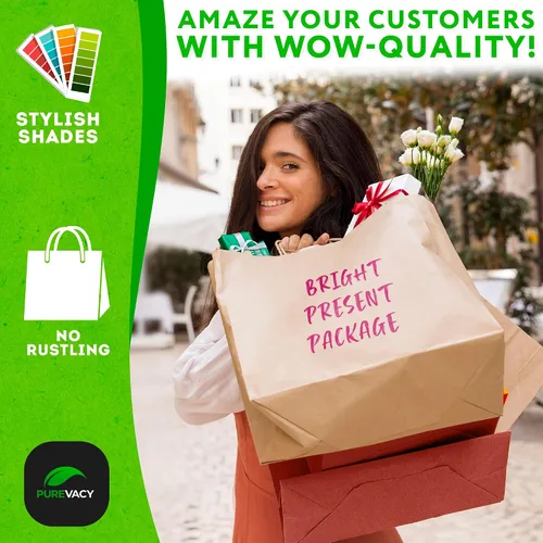 Miniatura 4 de Bolsas de papel kraft con asas. Bolsas de papel biodegradables de 150 GSM con asas para cualquier ocasión, Rojo
