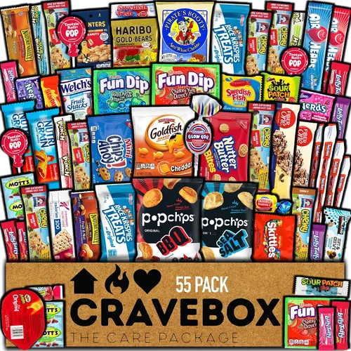 Paquete Canopy Snacks, deluxe, paquete saludable, variedad surtida, mezcla de aperitivos de frutas, barras de granola, palomitas de maíz, frituras