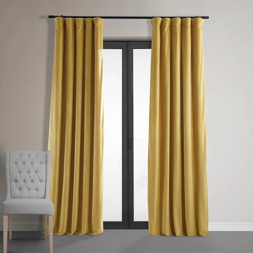 Miniatura 29 de HPD Half Price Drapes Cortinas Opacas Térmicas de Terciopelo Signature para Sala de Estar de 63 Pulgadas de Largo (1 Panel) con Bolsillo para Barra