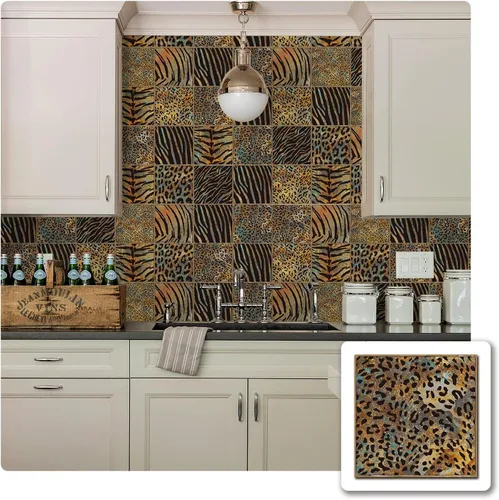 Miniatura 15 de Alwayspon Vinilo adhesivo efecto piedra, pegatinas para azulejos de pared autoadhesivas, protector antisalpicaduras para cocina y baño, T026