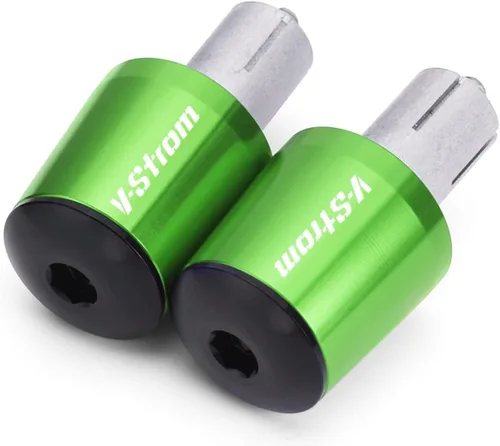 for Suzuki DL250 DL650 V-Strom DL1000/XT 7/8" 22MM Motorcycle Handlebar Grips Handle Bar Grip End Cap Plug (Color : Verde)