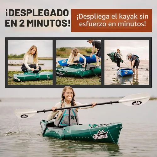 Miniatura 3 de Tucktec Kayak plegable PRO de 10 pies – Kayak plegable de tamaño completo – Kayak portátil para adultos – Fabricado en Estados Unidos
