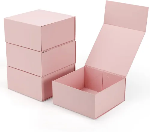 Miniatura 43 de Paquete de 4 Cajas de Regalo de 12x6x4 Pulgadas con Tapas de Cierre Magnético, Caja Negra Magnética para Boda, Propuesta de Padrinos y Damas