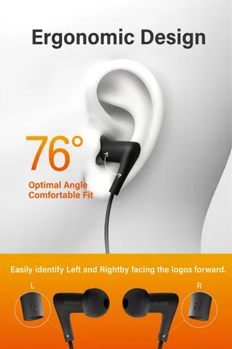 Miniatura 3 de FUNLOGY Auriculares con cable (0.138 in, negro)