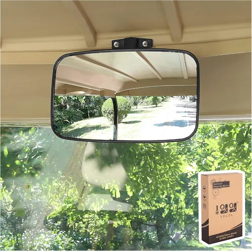 Miniatura 5 de 10L0L Juego de espejos para carrito de golf, espejos laterales y espejo retrovisor panorámico grande Radian extra ancho para EZGO Yamaha Club Car