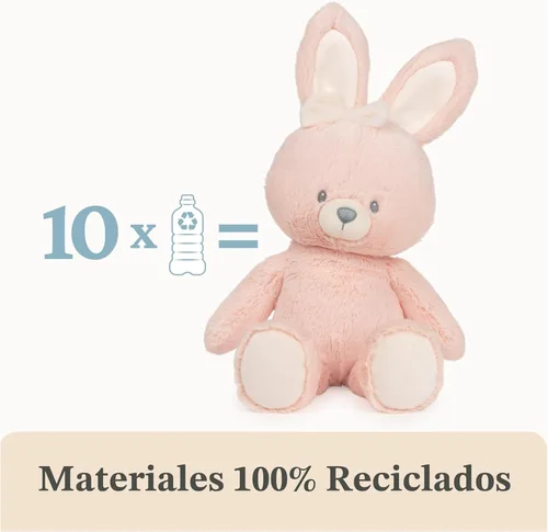 Miniatura 3 de GUND Baby Peluche de Conejo Sostenible, Animal de Peluche Hecho de Materiales Reciclados, Regalo para Bebés y Recién Nacidos, Rosa/Crema, 13