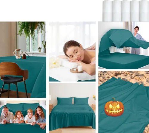 Miniatura 42 de Royale Linens Sábana encimera de tamaño individual XL 100% Algodón Orgánico – Super suave – Sábanas superiores de percal – Sábana encimera