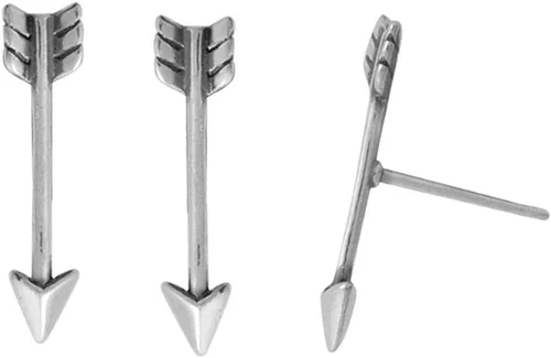 Miniatura 2 de Boma Joyas de plata esterlina Arrow Stud Pendientes, Metal