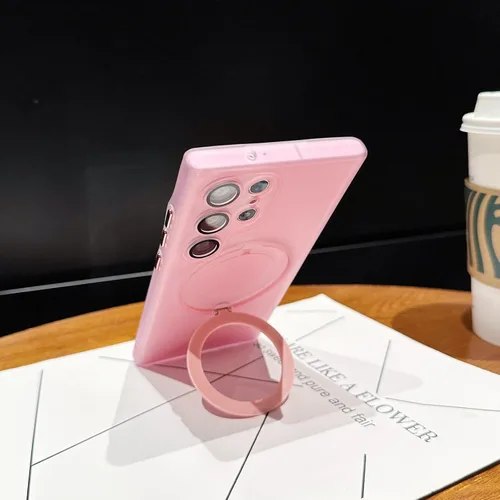 Miniatura 4 de Funda para Samsung Galaxy S22 Ultra, [compatible con Magsafe] con protector de lente de cámara y kiskstnad ligera y translúcida mate, borde suave, a