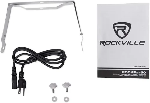 Miniatura 9 de (10) Rockville RockPAR50 LED RGB Compact Par Can DJ/Club/Stage DMX Luz de lavado - Blanco
