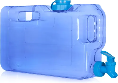 Geo Sports Bottles Botella dispensadora de agua para refrigerador a prueba de fugas de 1.1 galones sin BPA con grifo y tapa de rosca de 2.283 in