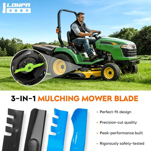 Miniatura 9 de 942-0616A - Cuchillas de mantillo de 6 estrellas de 42 pulgadas para Cub Cadet XT1 XT2 LT42 LX42 ZT1 RZT 42 LTX 1040 Craftsman T110 T210 Troy Bilt
