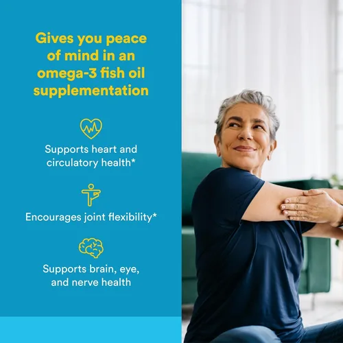 Miniatura 2 de Natural Factors RxOmega-3 - Apoyo para la salud del cerebro y el corazón - Suplemento de salud ocular con EPA y DHA - Suplemento natural con ácidos
