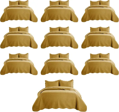 Miniatura 106 de IR Imperial Rooms Velvet Twin Quilt Bedspread Comforter Bedding Set 2 Pcs Diamond Pattern - (68"x86") Bedspread Coverlet + 1 Pillow Shams