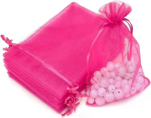 Miniatura 9 de 100 bolsas de organza Akstore, 4 x 6 pulgadas, para boda, festival, fiesta, etc Dorado