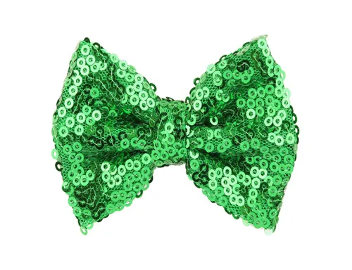 Love Fairy - Pinza para el pelo con lazo para niña, con lentejuelas, para la vida cotidiana, viajes, fiestas, festivales (verde)