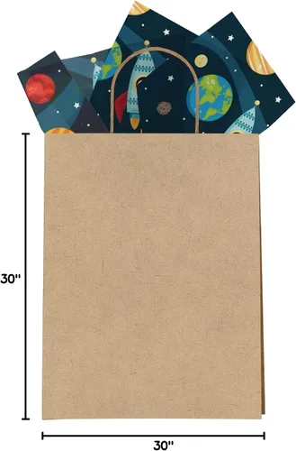 Miniatura 9 de Pro Supply Global Space Astronaut Papel de Seda Impreso para Bolsas o Cajas de Regalo y Envoltura - Papel de Seda Decorativo a Granel para Embalaje