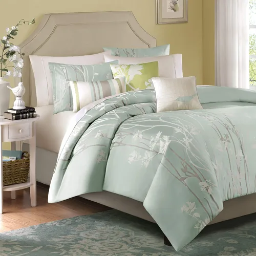 Miniatura 16 de Madison Park Quincy - Edredón acogedor con diseño de paisaje natural, ropa de cama para todas las estaciones, falda de cama a juego, almohadas