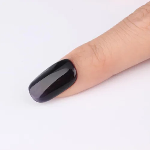 Miniatura 3 de Esmalte de uñas en gel color púrpura oscuro de medianoche - 15ml de esmalte de uñas en gel Jelly color morado negro, color traslúcido