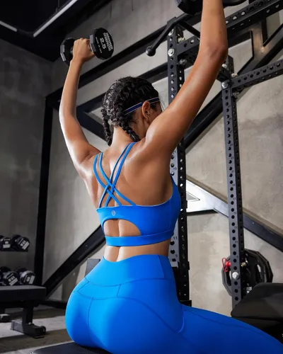 Miniatura 134 de Brasieres deportivos para mujer, con relleno, tipo camiseta sin mangas, sexis, con espalda cruzada, de alto impacto, largos, ideales para practicar