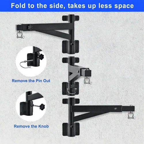 Miniatura 3 de Kipika Soporte de pared para bolsa pesada, soporte de bolsa de boxeo resistente para entrenamiento en interiores, gimnasio en casa, soporte