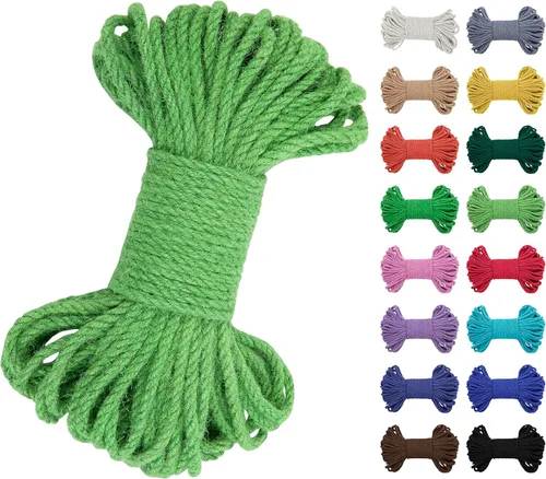 Miniatura 64 de JeogYong - Cuerda de yute de 3 mm, 99,9 m, cuerda natural gruesa para jardín, ideal para manualidades, exterior, jardinería, envoltorios de regalo