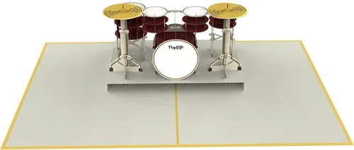 Miniatura 5 de PopLife Kit de batería 3D Pop Up Card – Tarjeta de cumpleaños de músico, fiesta de jubilación, día del padre, regalo de banda de rock, graduación
