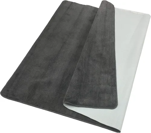 Miniatura 4 de RugStylesOnline Euro Collection - Alfombras de color sólido con parte trasera de goma antideslizante, lavable a máquina, más opciones de color Gris