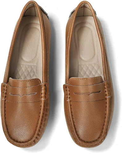 Miniatura 2 de Women's Loafers Genuine Leather Loafers for Women Classic Penny Loafers for Women Fashion Driving Moccasins Women