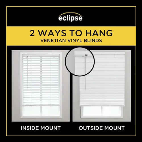 Miniatura 6 de Eclipse Persianas de Vinilo Premium de 2 Pulgadas para Filtrado de Luz y Privacidad, Persianas Duraderas para Oscurecer Habitaciones para el Hogar u