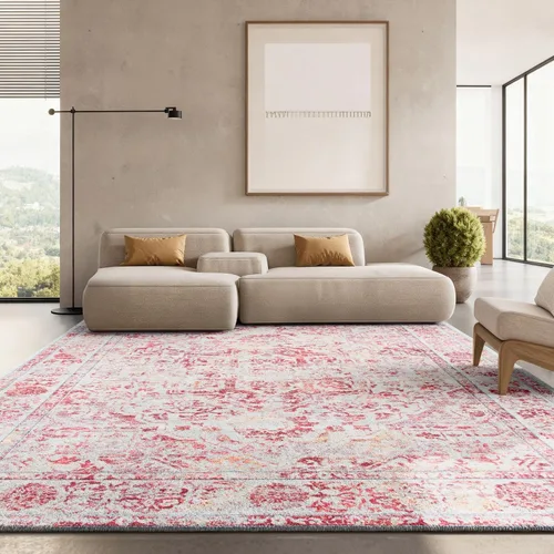 Miniatura 25 de SAFAVIEH - Alfombra de la colección Brentwood - 6' x 9', azul marino y gris claro, diseño envejecido con medallón, no desprende pelusa y fácil azul