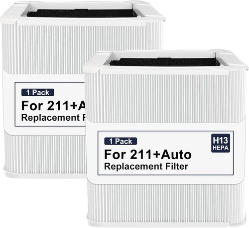 211+ Filtro de repuesto automático compatible con Blueair Blue Pure 211+ purificador de aire, sistema de filtración de 2 etapas, con carbón